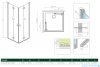 Radaway Nes 8 Kdd B kabina 80x80cm szkło przejrzyste 10074080-01-01L/10074080-01-01R